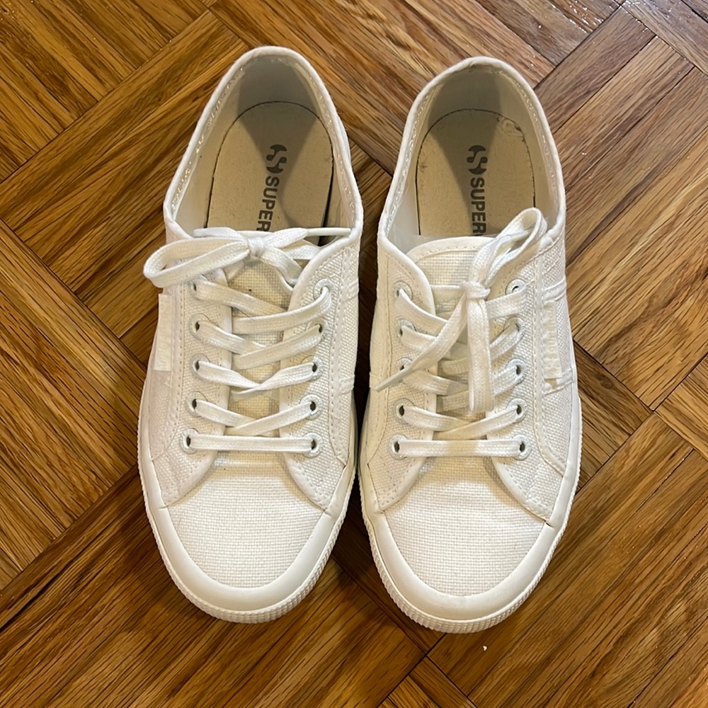 White Superga sneakers